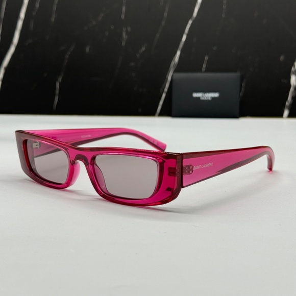 NEW SL553 003 SAINT LAURENT PINK VIOLET UNISEX SL 553 SAINT LAURENT SUNGLASSES - Picture 5 of 11